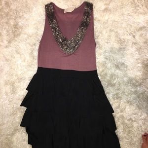 Tank dress with ruffled skirt